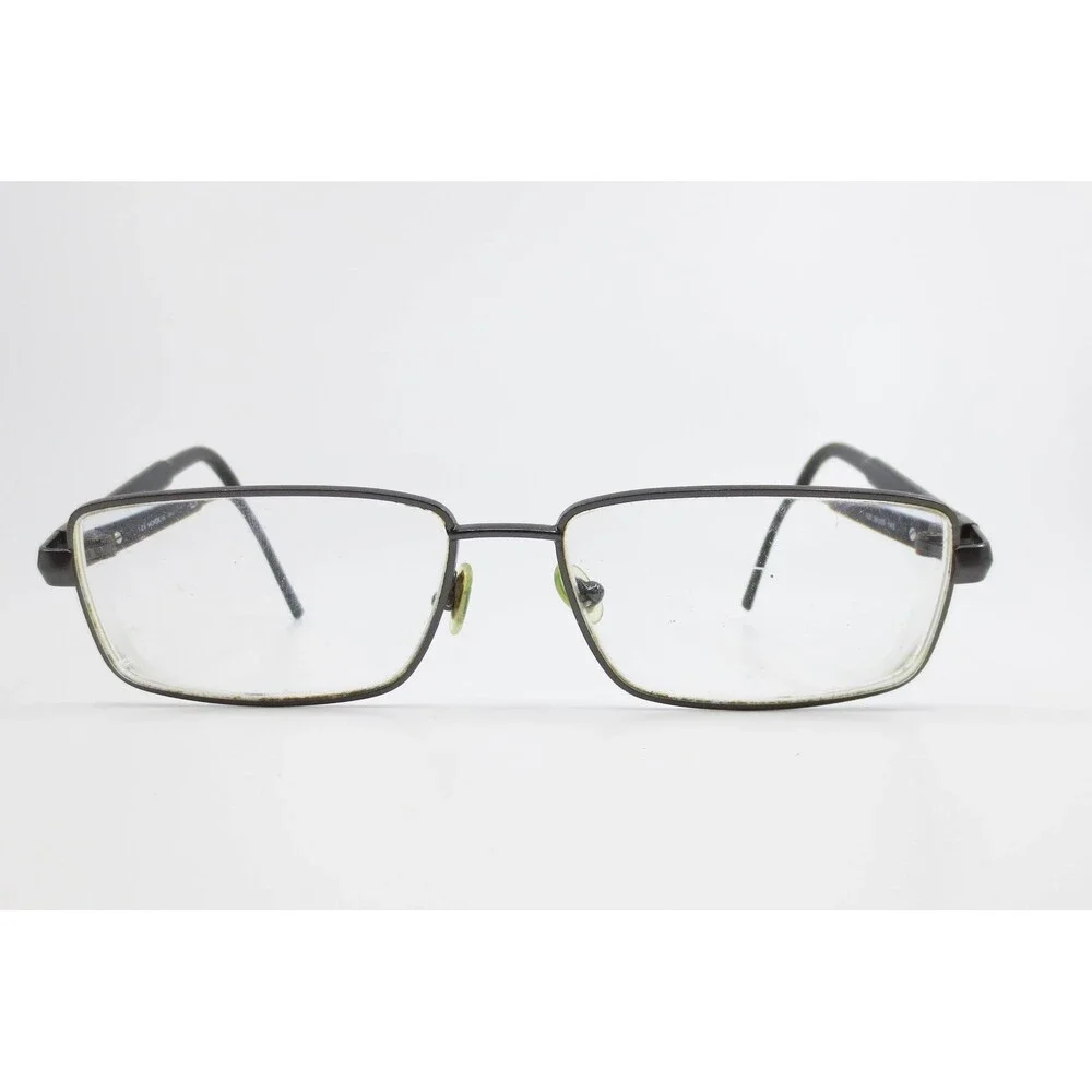 Montblanc MB008 Rectangular Metal Eyeglasses Dark Gray Black 56-15-145 MB008-008